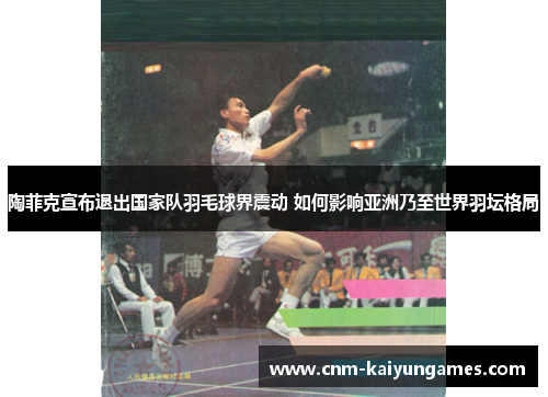 陶菲克宣布退出国家队羽毛球界震动 如何影响亚洲乃至世界羽坛格局 陶菲克宣布退出国家队羽毛球界震动 如何影响亚洲乃至世界羽坛格局